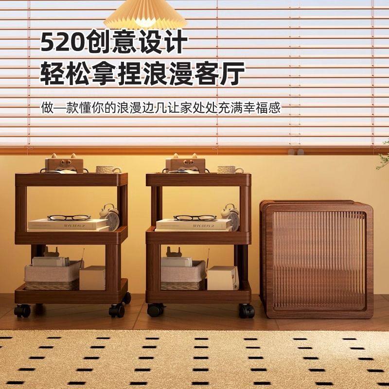 Bedroom Bedside Table Small Storage Rack Mobile Storage Rack Simple Storage Rack Multi-Functional Side Table Bedside Cabinet