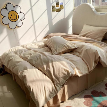 260-Count Class a Thickeneded Cotton Four-Piece Set * Cotton Brushed Long-Staple Cotton Quilt Cover Three-Piece Fitted Sheet Autumn and Winter Manufacturer