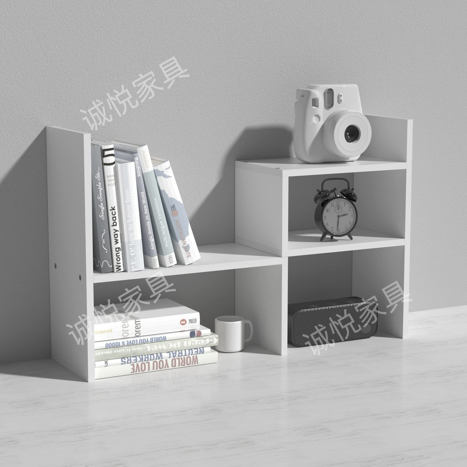 Bookshelf Amazon Panel Furniture Cross-Border Furniture Desktop Bookshelf Storage Bookcase Shelf Foreign Trade Source Factory Wholesale