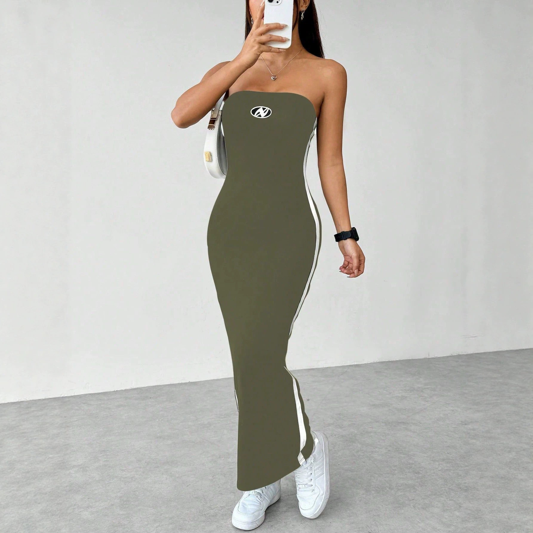 Strapless Bodycon Dress Backless Design Slim Fit Elegant Style Perfect for Parties and Events Ready to Ship