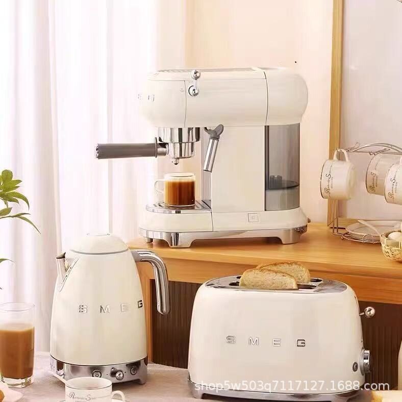 SMEG Кофемашина SMEG ECF01 ретро-итальянская кофемашина компактная кофемашина небольшая бытовая полуавтоматическая Изображение 1