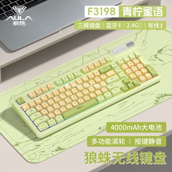 98 Typing Tarantula F Keyboard Mouse suit Wired Office 3198 Bluetooth Wireless Handfeel Mechanical Three-mode Light Tone