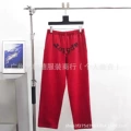 Pants-861 red full of diamonds