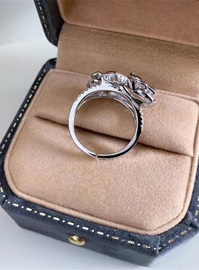 优雅花朵花蕾戒指女开口可调节小众级感冷淡风tiktok热款小红书