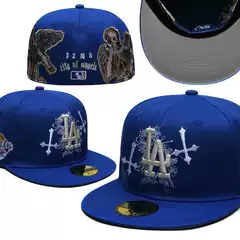 La Los Angeles Ny Dodgers Closed Size Cap Skull Wide Brim Dome Embroidered Angel Aa High Quality Baseball Cap