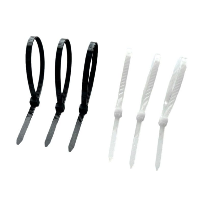 Foreign trade cross-border special black cable tie 2.5*3.6*200 plastic cable tie with white self-locking cable tie