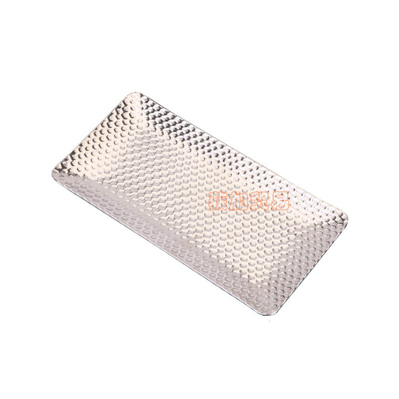 Stainless Steel Towel Tray High-class Hotel Restaurant Wet Wipes Tray Rectangular Golden Small Plate Shelf Table Tableware
