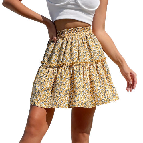 Floral Print Mini Skirt High Waist Stylish Design Spring Summer Fashion Wholesale Available ready to ship
