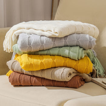 Sofa blanket blanket office nap air conditioning blanket bean blanket knitted blanket bohemian lunch break blanket bed blanket