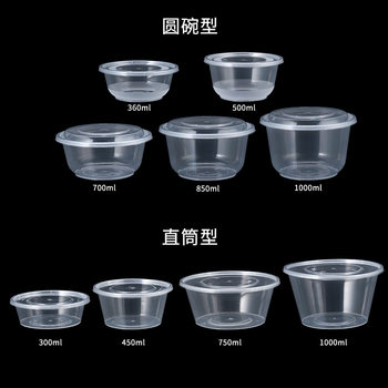 High Cover Round Take-away Packing Soup Bowl Disposable Bowl Thickened Plastic Transparent Stall Dessert Ice Powder Bowl