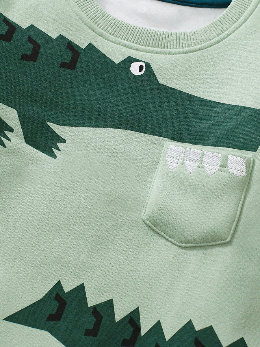 Kids' Fleece Set, New Autumn & Winter Cartoon Long-Sleeve Boys' Outfit