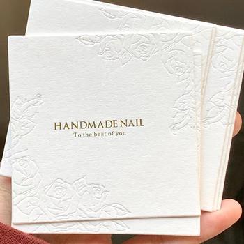 Spot rose wear display card Special Paper cotton pattern embossing high-grade nail art cardboard nail sheet background packaging