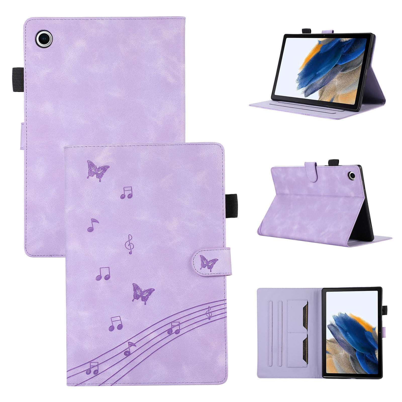 2024 iPad Protective Case Suitable for Apple and Huawei Tablets, Anti-Drop Shell, Full-Cover Silicone Flip Cover, Cartoon Design