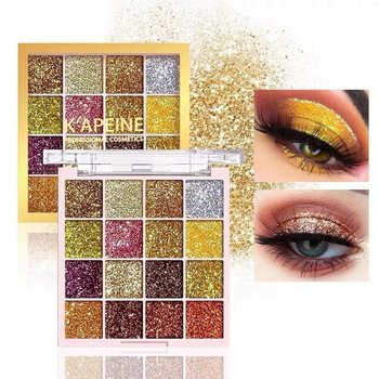 16-color large sequin eyeshadow glitter sparkling pearlescent makeup nightclub stage makeup eyeshadow plate affordable cross-border explosions