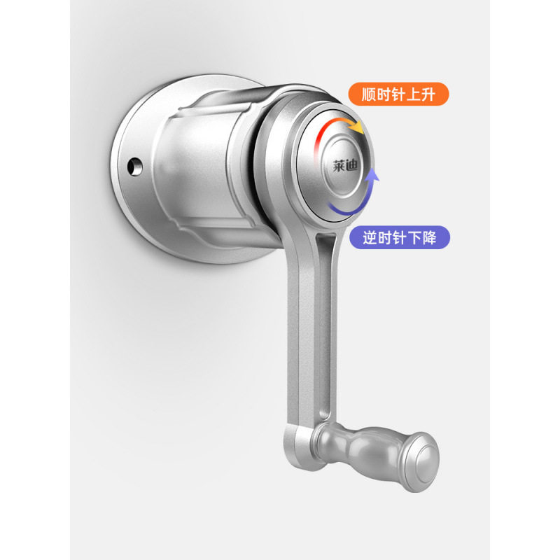 Gz6M Manual Adjustable Clothes Drying Rack for Balcony, Top-Mounted Double-Pole Manual Clothes Drying Rod, Automatic Household Indoor Drying Rack