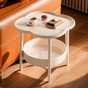 Modern Home Minimalist Tea Table Bedside Storage Rack Cloud Coffee Table Four-Leaf Clover Bedside Cabinet Side Small Tea Table