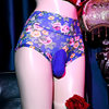 Men's Sexy Floral Underwear, Large Size, Breathable, Silky Smooth Jj Cover, Erotic Floral Triangle 100kg High-Waisted Breathable