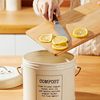 European Retro Style Household Storage Kitchen Tableware Bucket Rice Bucket Flour Bucket Seasoning Jar Rust-Proof Metal Gift