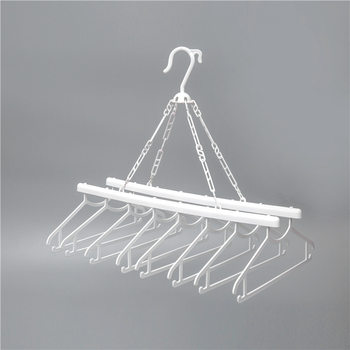 Multi-functional household multi-head double-Rod independent hanger drying rack, removable plastic folding hanger