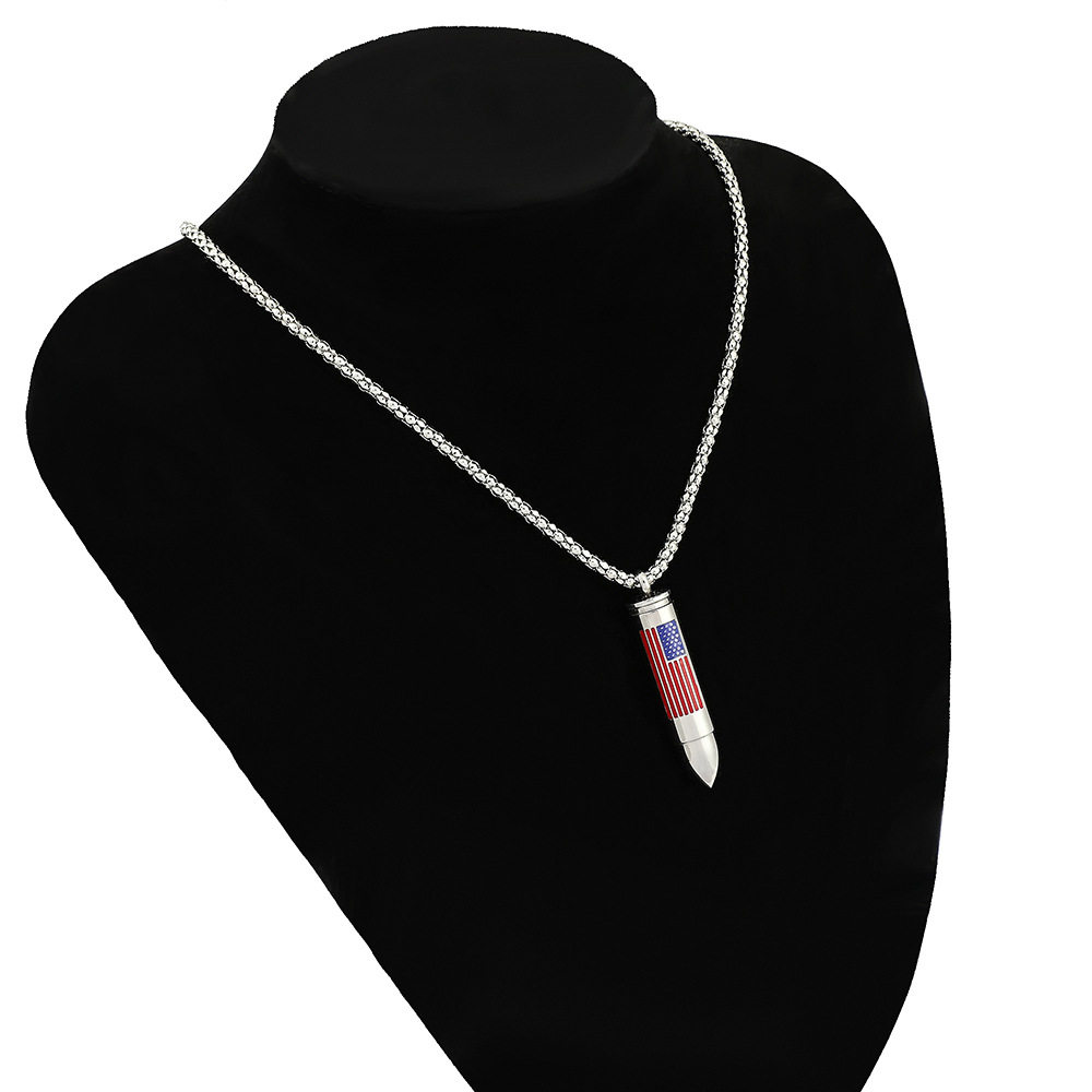 Cross-border European and American bullet necklace can be opened necklace hip-hop necklace pendant jewelry can be fashion