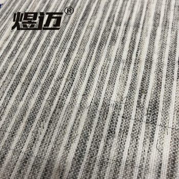 Factory supply clothing accessories black charcoal lining suit coat fur special linen lining 906 striped fabric linen lining