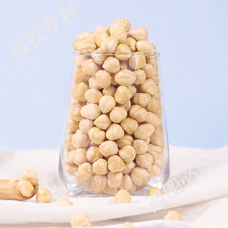 Large Cooked Hazelnut Kernels Original Flavor 500g No-Peel Sticks Nut Snacks Baking Cake Decoration Crushed Hazelnuts