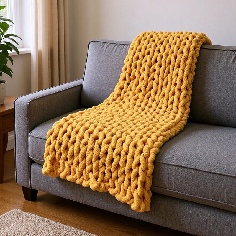 Ice Island wool thickened thickened knitted blanket handmade blanket photography decorative blanket blanket coral velvet blanket sofa blanket