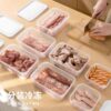 Refrigerator Frozen Meat Preservation Box Kitchen Food Preparation Packaging Resistant to Freezing Plastic Box Rectangular Food Grade Storage Sealed Box