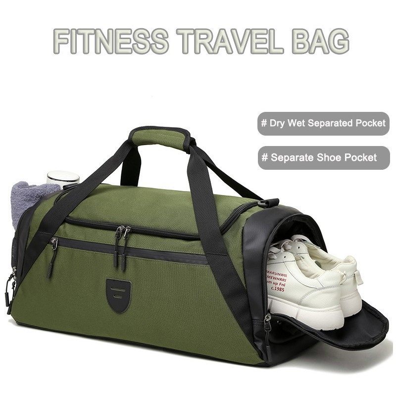 Cross-Border New Wet and Dry Separation Fitness Bag for Men, Multifunctional Large-Capacity Sports Travel Bag, Men's Portable Luggage Bag