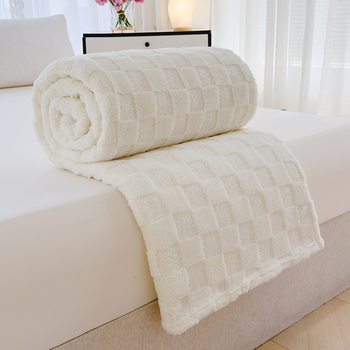 Foreign Trade Tower Furong Blanket Flannel Small Square Jacquard Blanket Office Nap Cover Blanket Gift Blanket Wholesale