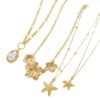 European and American Cross-Border Jewelry Ins Style Starfish Pearl Flower Necklace Set Conch Scallop Flat Snake Chain Necklace Set