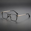 high quality aluminum magnesium frame myopia glasses frame men's 20223 business simple casual square half titanium mirror leg flat mirror