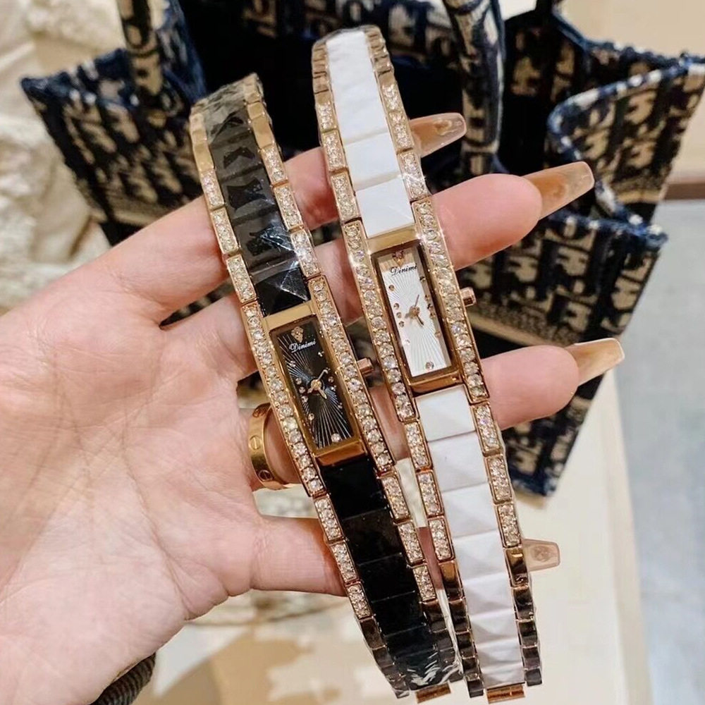 Timini 2024 new bracelet watch ladies diamond foreign trade wholesale retro personality fashion rectangular women's watch