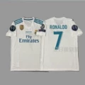 2017-18 UEFA Champions League Winner Real Madrid Home with #7 Ronaldo + 3 Patches and 1 Patch
