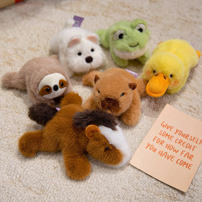 Cartoon Plush Doll Refrigerator Magnet Fun Magnetic Lying Animal Doll Cultural and Creative Tourism Peripheral Gifts