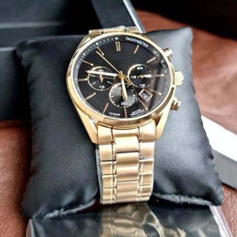 In-Stock Boss Watch with Large Dial, Quartz Watch with Gold Steel Band, Fashionable Business Men's Watch 1513878