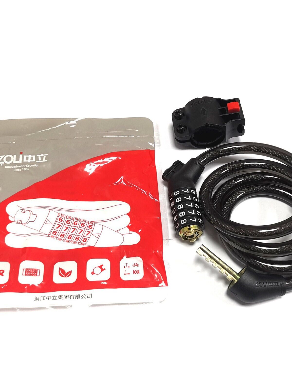 Bicycle Password Lock Mountain Bike Electric Bike Lock Motorcycle Lock Anti-Theft Door Lock Cable Lock Accessories Chain Lock Head