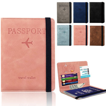 Cross-border Skin Pressure Sensitive Variable Strap PU Leather RFID Passband Holder Travel Wallet ID Bag