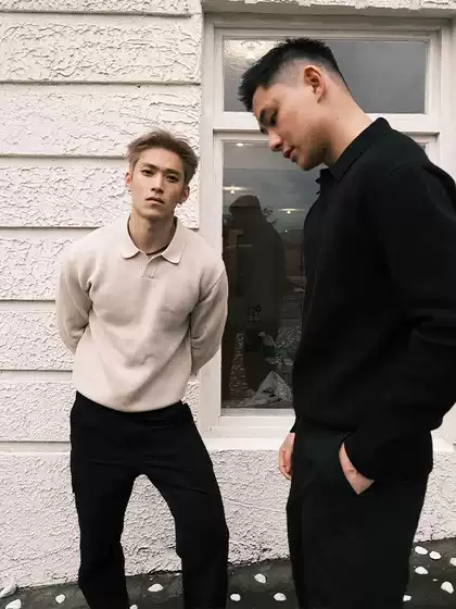 Old Money Style Knitted Sweater Men's Autum Seagull Collar Stiff Mature and Stable Long-Sleeved T-Shirt Work Clothing Sweatshirt