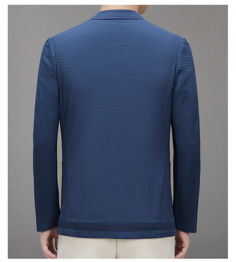 Áo blazer nam co giãn nhẹ một lớp chống nắng mùa xuân hè — Màu đen, Màu xanh lục nhạt, Màu xanh xám