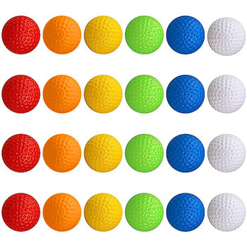 Cross-border hot sale 42mm golf plastic hollow ball indoor and outdoor golf practice ball Super Light children's toy ball