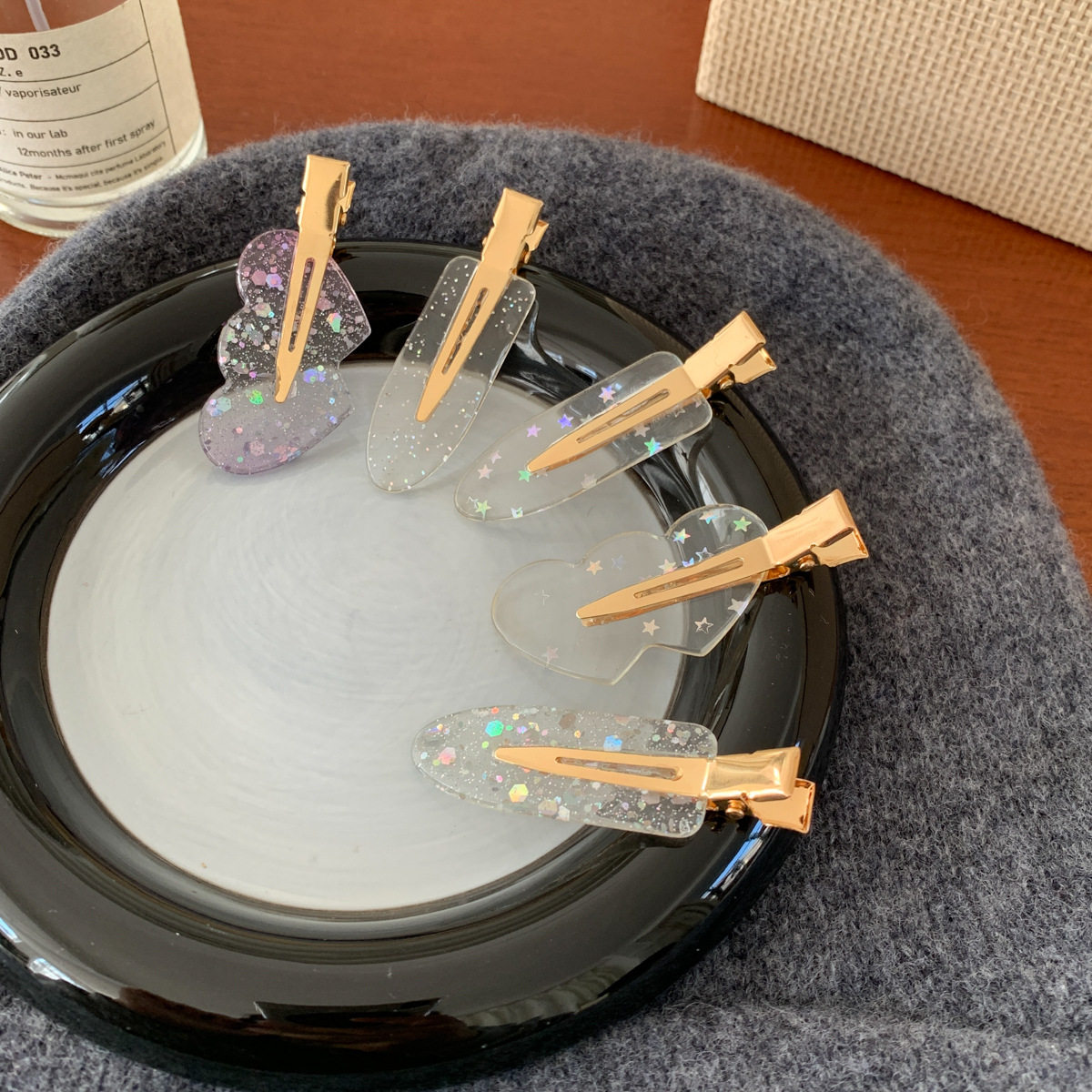 人鱼泡泡 高颜值透明ins风无痕发夹女侧边刘海夹前额化妆夹小卡子