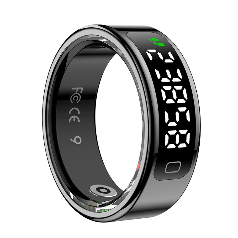 Cross-border R11C smart ring with display heart rate blood oxygen sleep monitoring step gesture control movement ring