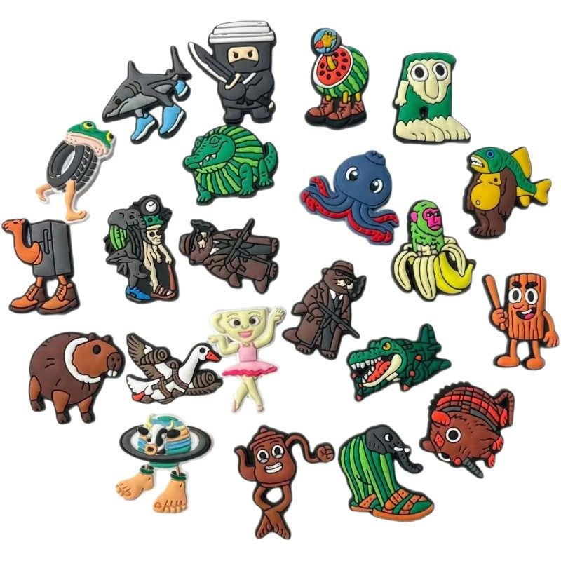 Foreign Version of Shanhaijing Shoe Charms, Hole Shoes Accessories, Shoe Buckles, Eco-Friendly Pvc Soft Rubber Decorative Buckles, Croc Free Combination