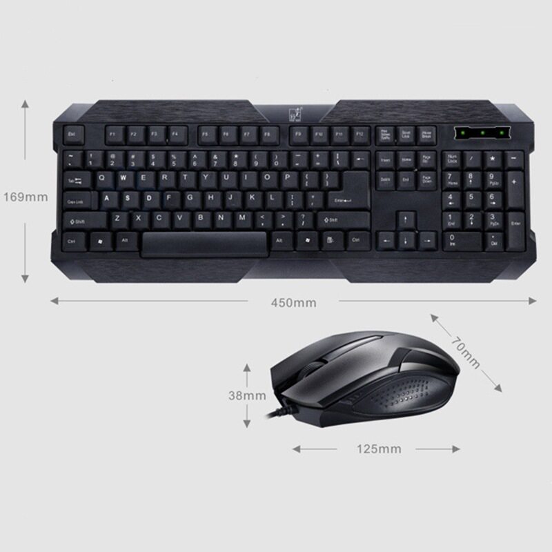 Wholesale Chuang Guangbao Q19 Laptop USB Wired Keyboard Desktop Computer Keyboard Mouse suit