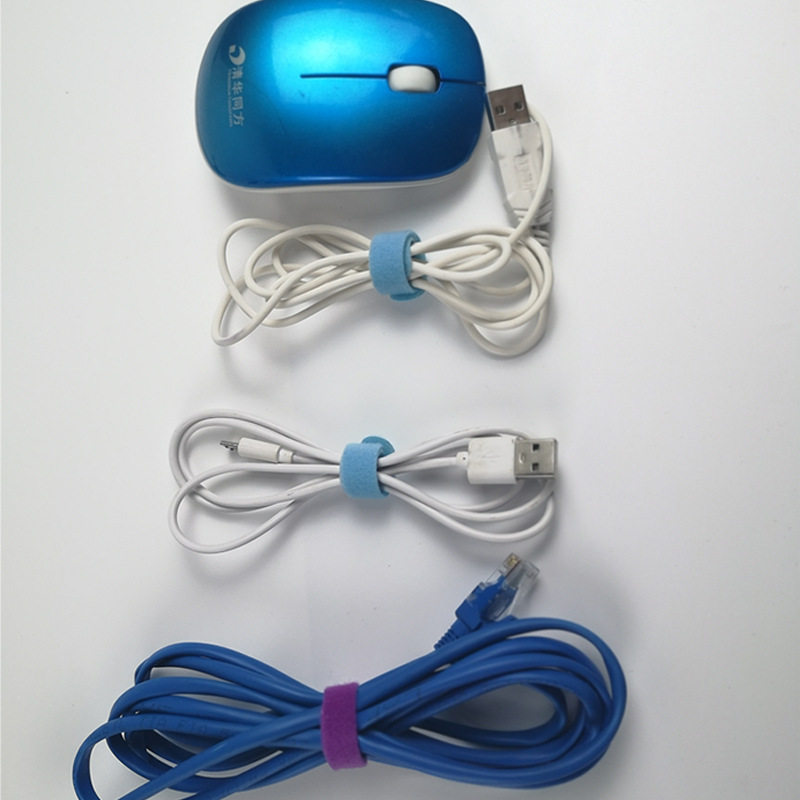 Velcro Velcro Cable Tie Data Wire Headset Fixed Cable Tie with Color Self-adhesive Velcro Cable Tie