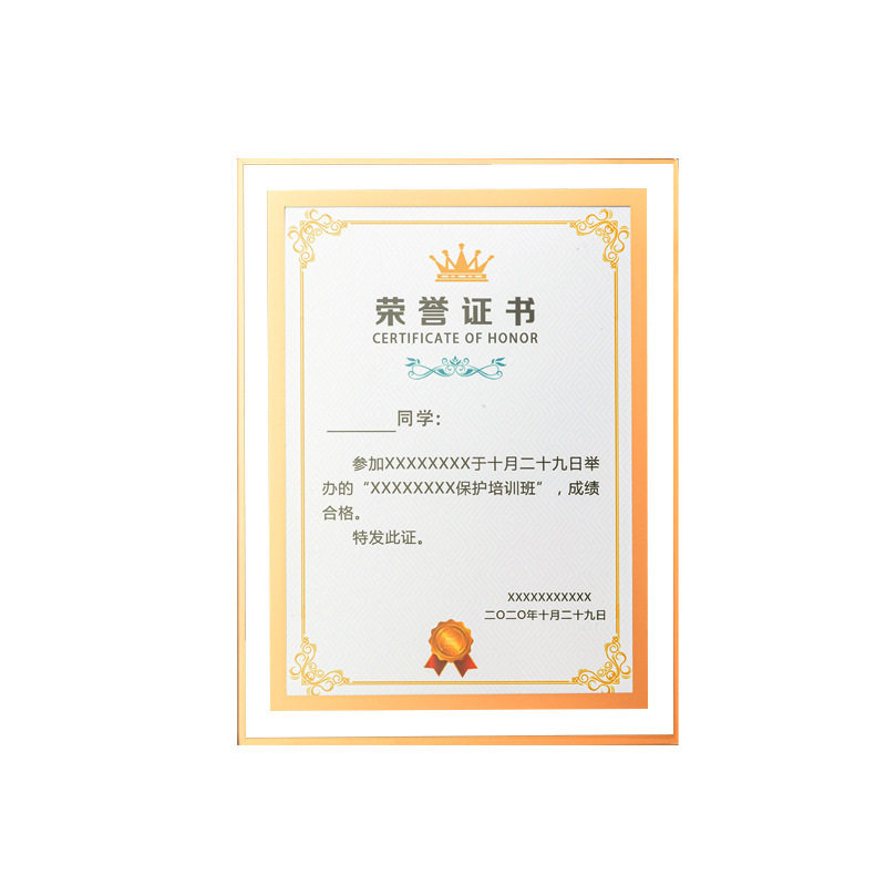 A4A5 Double-Sided Glass Photo Frame Wholesale Crystal Transparent Photo Frame Table Frame Painting Wall Hanging Honor Certificate Authorization Book Frame