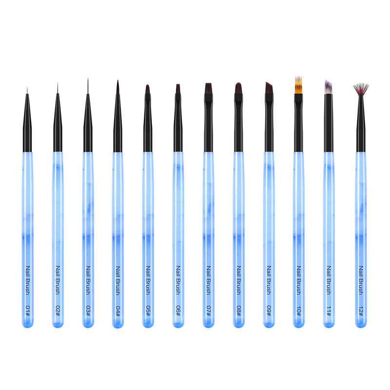 New Chinese Common Brush Sweeping Gradient Drawing Flower Drawing Autumn Chrysanthemum Phototherapy Painting Tool suit Nail Art Shop Special