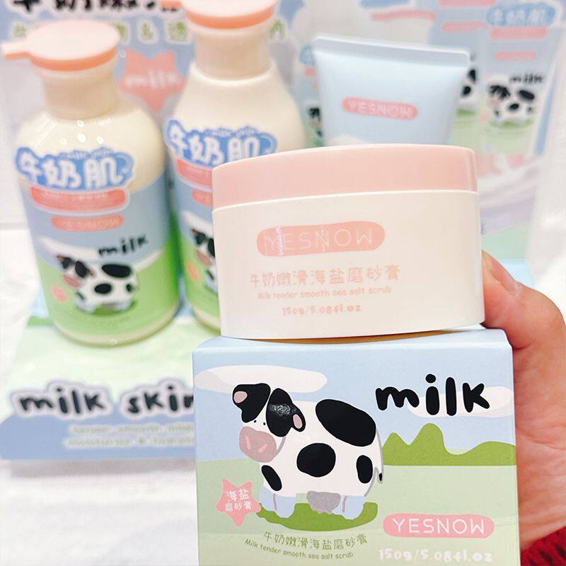 New Product Yingxue Milk Tender Sea Salt Scrub 150g Cleans Skin, Unisex