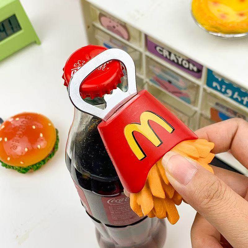 Cartoon Cute Crayfish Corn Carrot Candied Hawthorn Refrigerator Magnet Beer Bottle Opener Magnetic Screwdriver